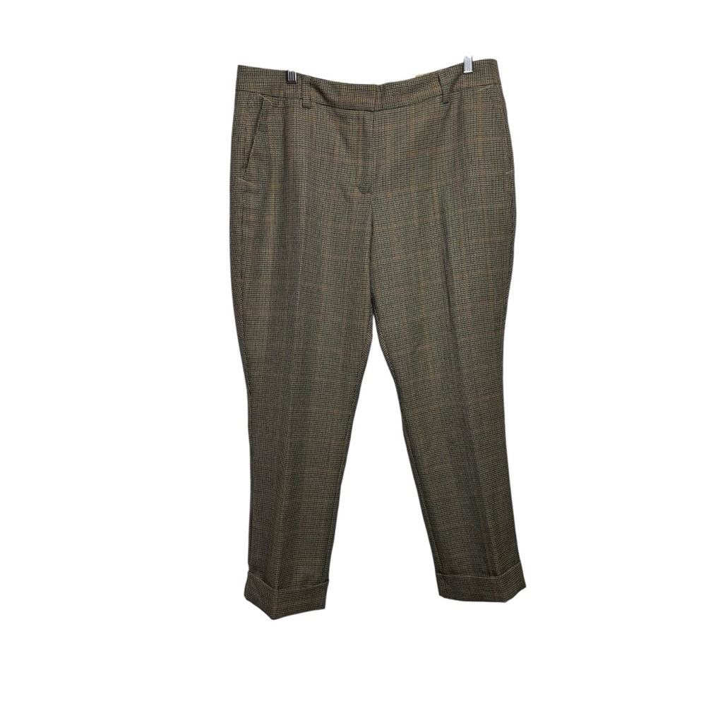 Lands' End Canvas Houndstooth Trousers with Cuff Dark‎ Academia
